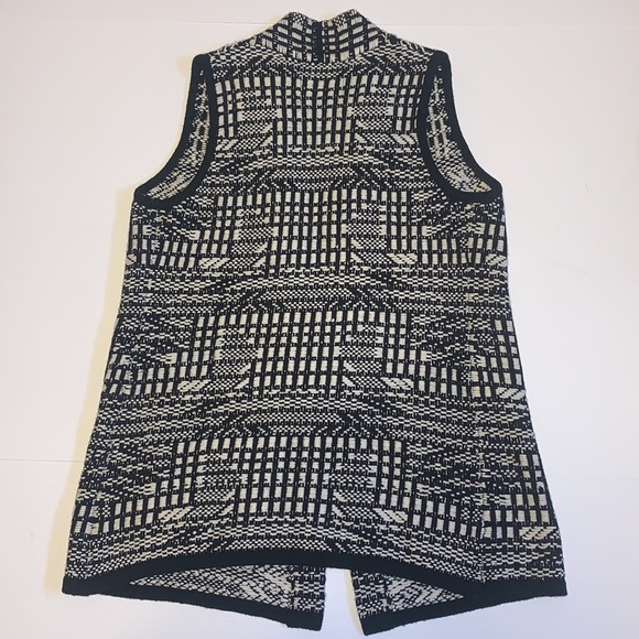 Anthropologie Angel of the North Black and White Vest - Women’s Size Small - Picture 3 of 10